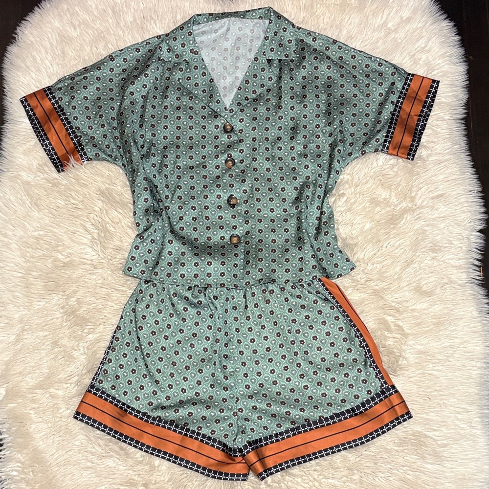Patterned Pajama Set - image 1